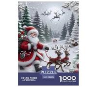 Papá Noel Rompecabezas De Papel para Adultos 1000 Piezas Navidad Juego De Habilidad para Toda La Familia Exclusivo De Amazon para Adultos Y Niños Desde Los 12 Años 38x26cm/1000pcs