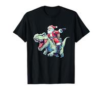 Papá Noel se Encuentra con el Dinosaurio para un Impresionante Paseo navideño Camiseta