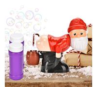 Papá Noel Soplador De Burbujas - De Pedro, Bubble Blow Butt | Máquina De Soplar De Burbujas De Papá Noel Con Música | Máquina De Soplado Automático De Gnomos Con Linternas | Souff
