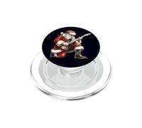 Papá Noel Tocando la Guitarra Divertida Navidad Rock 'N' Roll PopSockets PopGrip para MagSafe