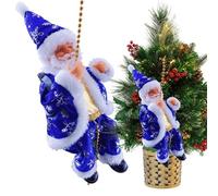 Papá Noel trepador, decoración musical iluminada para las fiestas, colgante navideño para, para Navidad casa exterior puerta jardín árbol ventana