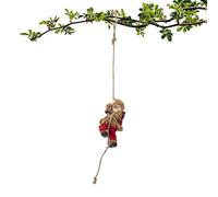 Papá Noel Trepando Con Una Cuerda - Colgante Decorativo Para Árbol De Navidad | Figura Móvil De Papá Noel Para Ventanas Y Dormitorios Decoración De Pared De Puerta De Balcón Resistente A La Intemperie