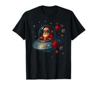 Papá Noel UFO Funny Space Christmas Holiday Amantes de la Ciencia ficción Camiseta
