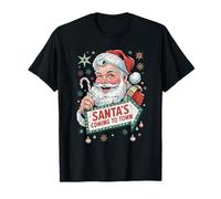 Papá Noel Viene a la Ciudad Navidad Festivo Invierno Camiseta