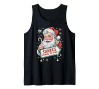 Papá Noel Viene a la Ciudad Navidad Festivo Invierno Camiseta sin Mangas