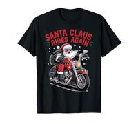 Papá Noel vuelve a Montar, Divertida Moto, Bicicleta, Rock and Roll Camiseta