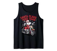 Papá Noel vuelve a Montar, Divertida Moto, Bicicleta, Rock and Roll Camiseta sin Mangas