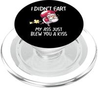 Papá Noel Xmas I Didn'T Fart My Ass Just Blew You A Kiss PopSockets PopGrip para MagSafe