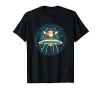 Papá Noel y OVNI traen alegría navideña Desde Arriba Camiseta