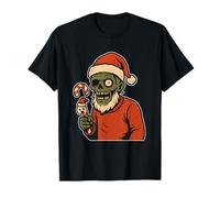 Papá Noel Zombi con bastón de Caramelo Camiseta