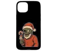 Papá Noel Zombi con bastón de Caramelo Carcasa para iPhone 15 Plus