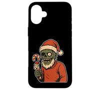 Papá Noel Zombi con bastón de Caramelo Carcasa para iPhone 16 Plus