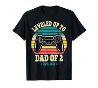 Papá nuevamente subido de nivel a papá de 2 Nivel de papá desbloqueado 2025 Camiseta