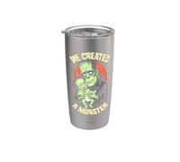 Papá nuevo, primer padre del bebé monstruo de Frankenstein de Halloween Vaso térmico de acero inoxidable de doble pared