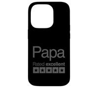 Papa obtuvo una excelente calificación de 5 estrellas: divertido Día del Padre Carcasa para iPhone 14 Pro