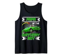 Papa of The Birthday Boy Race Car Party Family Matching Camiseta sin Mangas