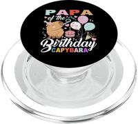 Papa of The Birthday Capibara Girl Bday Party Family Kids PopSockets PopGrip para MagSafe