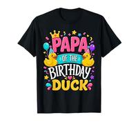 Papa of The Birthday Duck Cute Family Matching Party Camiseta