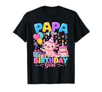 Papa of The Birthday Girl Cute Axolotl Family Party Camiseta