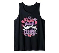 Papa of The Birthday Girl Proudest Dad en la Fiesta de cumpleaños Camiseta sin Mangas