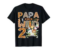 Papá of The Wild & Two, niño Que Cumple 2 años, Safari Jungle Camiseta