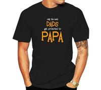 Papa Only The Best Dads Get Promoted To Papa Men's T-Shirt Black XL