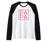 Papá Padre Día Nuevo Padre Rosa Chicas Papá para Ser Papá Camiseta Manga Raglan