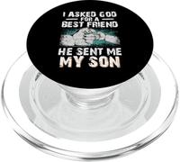 Papá Padre le pedí a Dios un Mejor Amigo me envió a mi Hijo PopSockets PopGrip para MagSafe