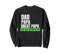 Papá Papa Gran Papa Funny Dad Grandpa Promoved To Great Papa Sudadera