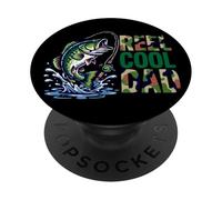 Papá Pescador con Humor para Aventuras al Aire Libre PopSockets PopGrip Adhesivo