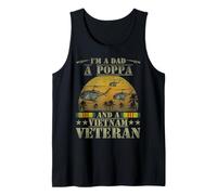 Papá Poppa Vietnam Veterano Helicóptero UH-1 Huey Vintage Camiseta sin Mangas