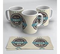 Papa Regalo original día del Padre - Taza eres mi super Papá - El padre numero 1 - Feliz día del Padre | 350ml Cerámica (Feliz Día Papá)