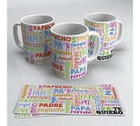 Papa Regalo original día del Padre - Taza eres mi super Papá - El padre numero 1 - Feliz día del Padre | 350ml Cerámica (Pupurri Día del Padre)