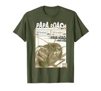 Papa Roach - Official Merchandise - Infest Photo Camiseta, Hombre, Verde Oliva, 3XL
