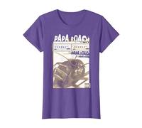 Papa Roach - Official Merchandise - Infest Photo Camiseta, Mujer, Morado Jaspeado, M
