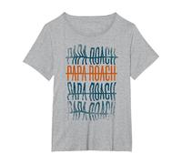 Papa Roach - Official Merchandise - Who Do You Trust Camiseta, Mujer Tallas Grandes, Gris Jaspeado, 5XL Grande