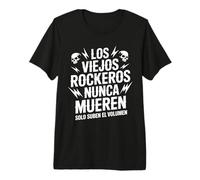 Papá Rockero Padre Rock Calaveras Viejos Rockeros Camiseta Premium