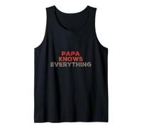 Papa Sabe Las Mejores Citas Divertidas de papá Cool Papa Sabe Todo Camiseta sin Mangas