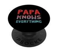 Papa Sabe Las Mejores Citas Divertidas de papá Cool Papa Sabe Todo PopSockets PopGrip Adhesivo