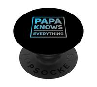 Papa Sabe Las Mejores Citas Divertidas de papá Cool Papa Sabe Todo PopSockets PopGrip Adhesivo