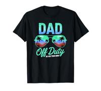 Papá sarcástico OFF DUTY Papa Vacation Besties Cruise Swim Camiseta