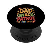 Papá Snack Patrol Día del Padre Divertido Daddy In Kitchen New Dad PopSockets PopGrip Adhesivo