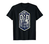 Papá Sombrero Vaquero Antiguo Rústico Padre Oeste Retrato Camiseta