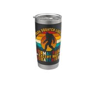 Papa Squatch Like a Normal Papa - Retro Bigfoot Fathers Day Vaso térmico de acero inoxidable de doble pared