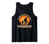 Papa Squatch The Man The Myth The Legend Bigfoot Día del Padre Camiseta sin Mangas