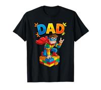 Papá Super Papá Héroe Construyendo Ladrillo Cómic Gráfico Camiseta