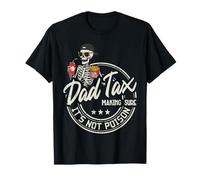 Papá Tax Asegurándose No Veneno Esqueleto Papa Día del Padre Hombres Camiseta
