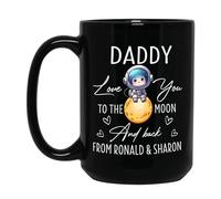 Papá Te Amo Hasta La Luna Y De Regreso Tazón Graciosa Tazas Té Novedad Tazón De Café Regalos Divertidos Para Oficina Trabajo Familiares 330ml