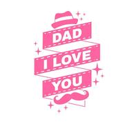 Papá te amo papá cita regalo de cumpleaños papá Decoración de vinilo para pared 57.6x83.7cm No daña la superficie de la pared Rosa