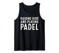 Papá Tenis Criando Niños Y Jugando Padel para Hombres Camiseta sin Mangas